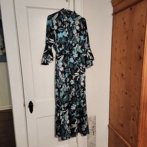 BR silk maxi shirt dress